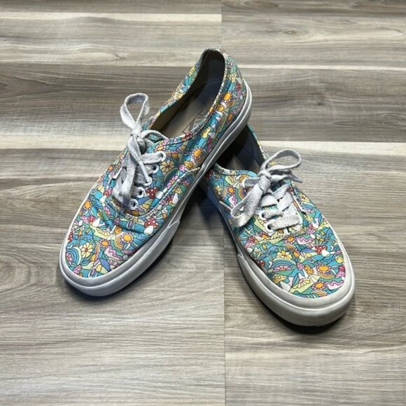 Vans Shoes - Vans off the Wall flowers & mushrooms unisex Mens size 7 / women’s size 8.5
